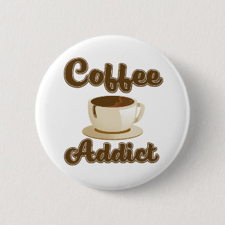Coffee Addict retro logo 2 Inch Round Button