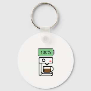 Coffee addiction design keychain