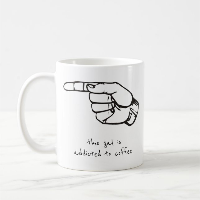 coffee addicts only mug (Left)