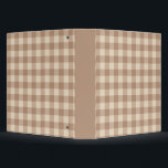 Coffee Aesthetic Beige and White Gingham Pattern Binder<br><div class="desc">Coffee Aesthetic Beige and White Gingham Pattern</div>