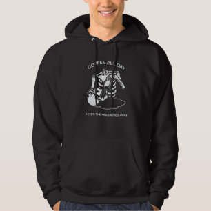 coffee all day keeps the headaches away dead skele hoodie