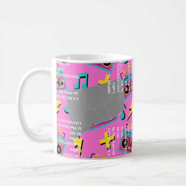 Coffee and '80s Music in Connecticut  Coffee Mug (Left)