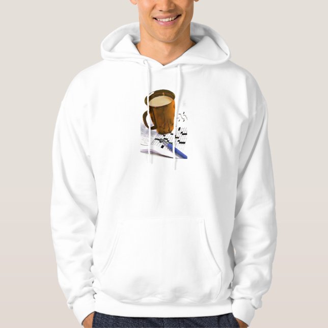 Coffee and a Crossword Puzzle Hoodie (Front)