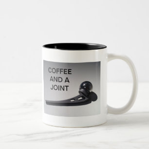 COFFEE AND A JOINT Two-Tone COFFEE MUG