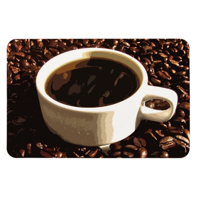 Coffee and Beans Magnet (Horizontal)
