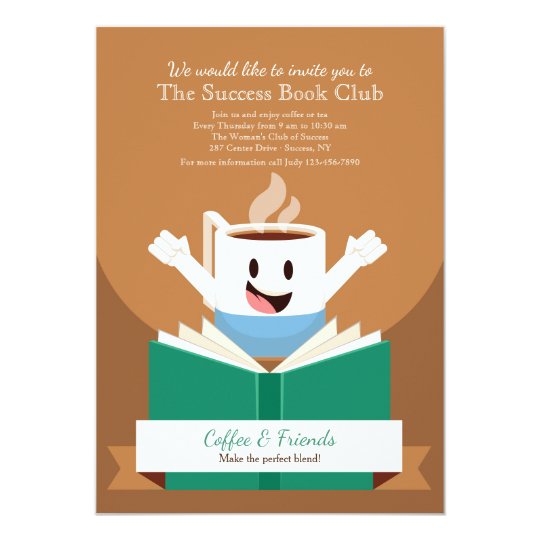 Coffee and Book Invitation