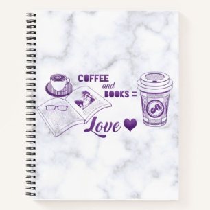 Coffee and Books Love Reading Notebook