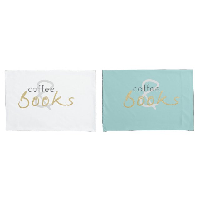 Coffee and Books Pillowcase Set (Front-Set)