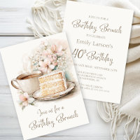 Coffee and Cake 40th Birthday Brunch
