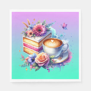 Coffee and Cake   Best Friend's Birthday Napkin
