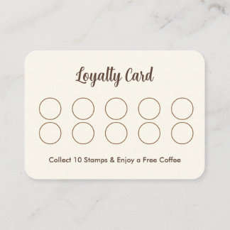 Coffee and Cake Business Loyalty Card