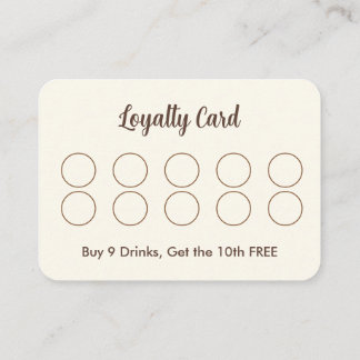 Coffee and Cake Business Loyalty Card