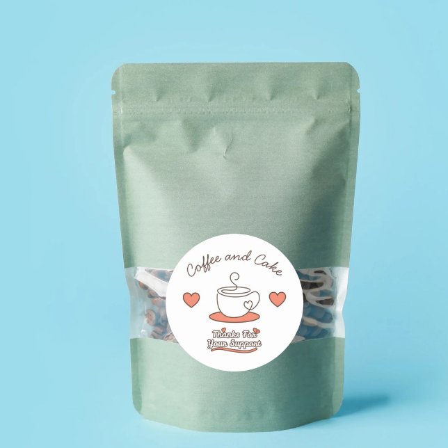 Coffee and Cake  Classic Round Sticker (Creator Uploaded)