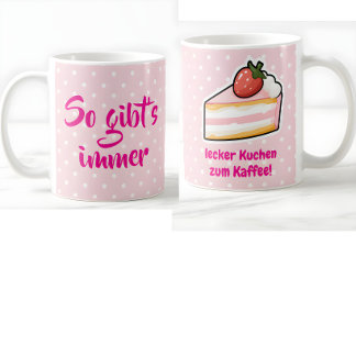 Coffee and Cake Coffee Mug, Funny Mug