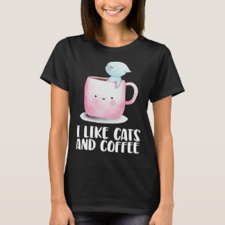 Coffee and cats  Cat mug  Chilling cat T-Shirt