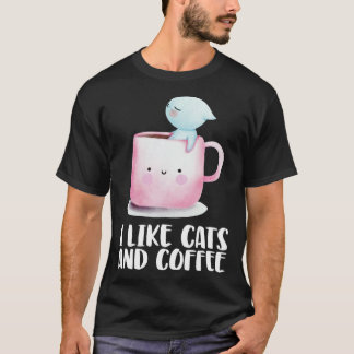 Coffee and cats  Cat mug  Chilling cat T-Shirt
