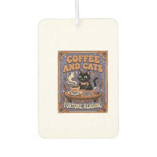 Coffee And Cats Cat Tea Leaves Coffee Fortune Read Air Freshener