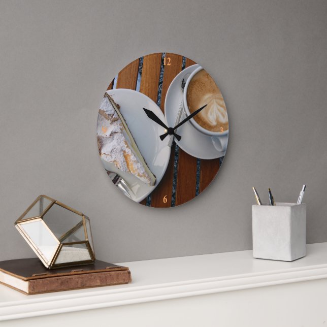 Coffee and Cheesecake, Weilheim, Germany. Large Clock (Office)