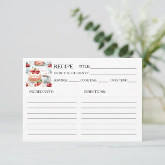 Coffee and Cherry Cake Recipe Card