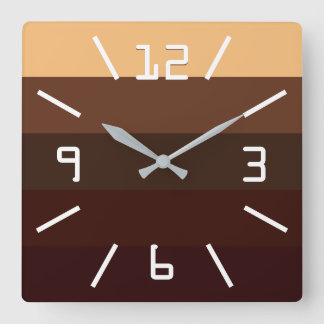 Coffee and Chocolate Square Wall Clock