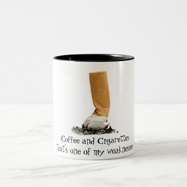 Coffee and Cigarettes Two-Tone Coffee Mug (Center)