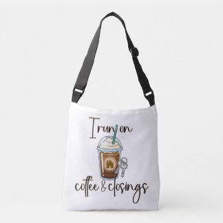Coffee and Closings Realtor, Personalized  Crossbody Bag