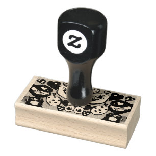 Coffee and Cookies and Chocolate Rubber Stamp
