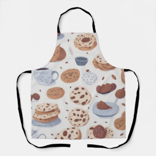 coffee and cookies patterned  apron