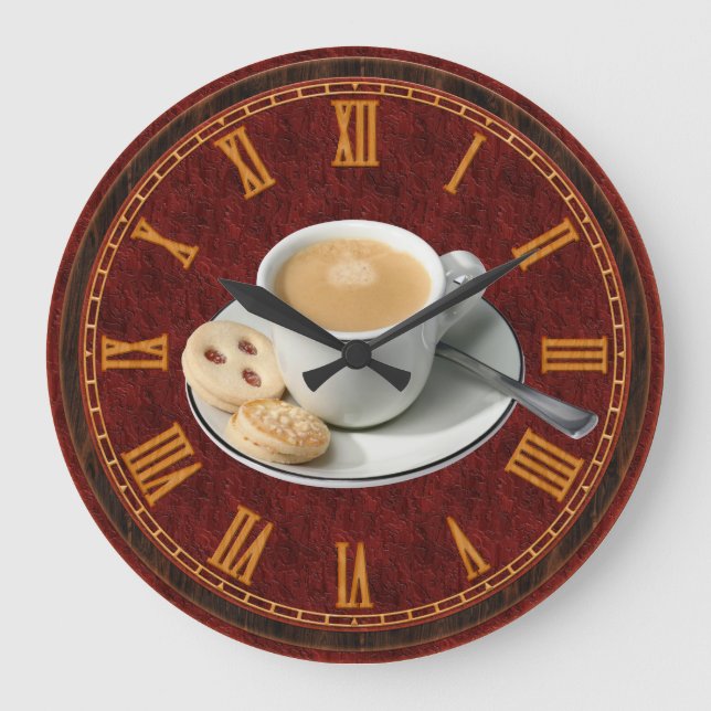 Coffee and cookies shop home office wall clock (Front)