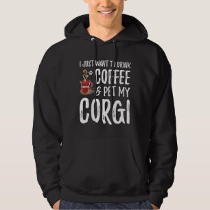 Coffee And Corgi Dog Mom Or Dog Dad Idea Hoodie