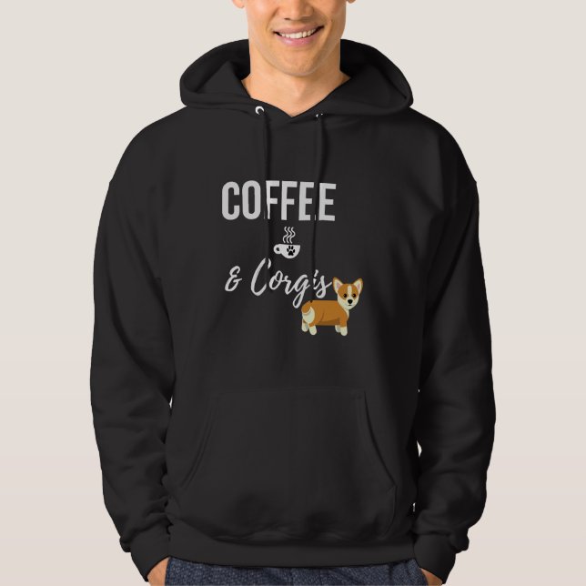 Coffee And Corgi Hoodie (Front)