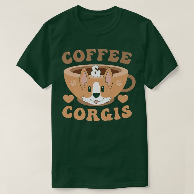 Coffee And Corgis117 T-Shirt (Design Front)