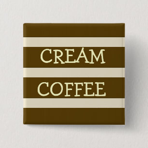 Coffee And Cream Block Art 2 Inch Square Button