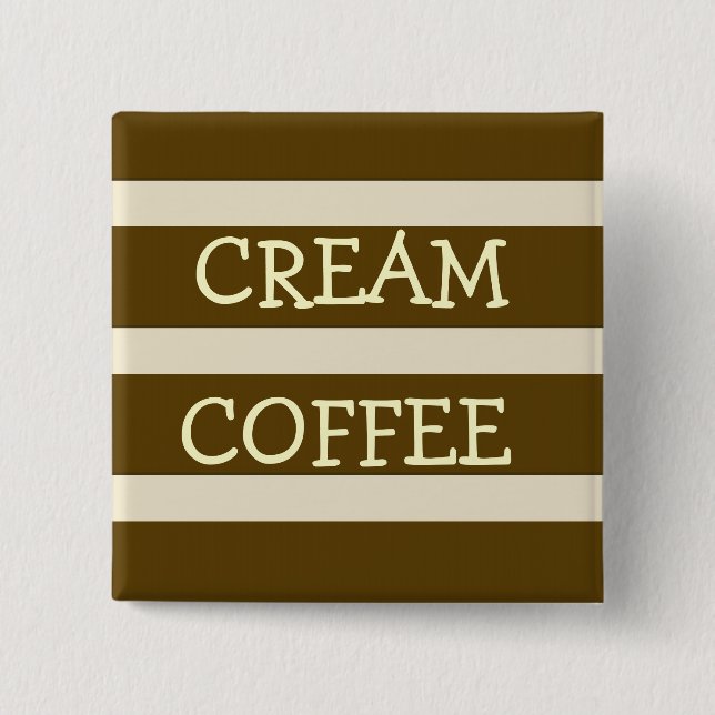 Coffee And Cream Block Art 2 Inch Square Button (Front)