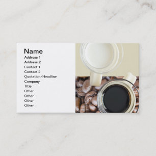 Coffee and cream business card