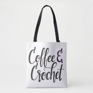 Coffee and Crochet Tote Bag
