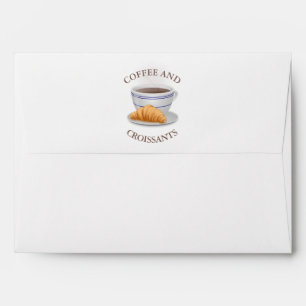 Coffee and Croissants Bridal Shower Envelope