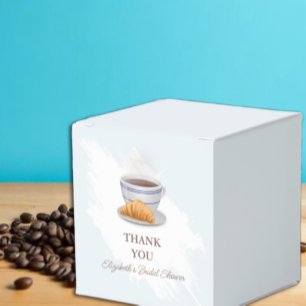 Coffee and Croissants Bridal Shower Favor Box