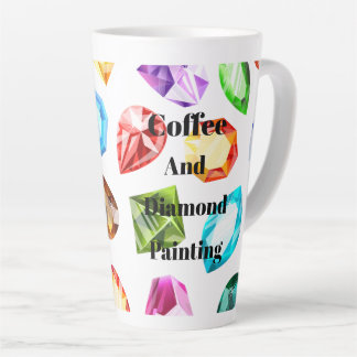 Coffee and diamond painting latte mug