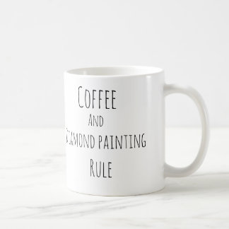 Coffee and diamond painting rule mug