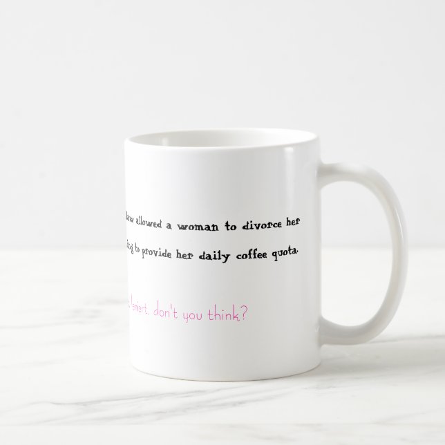 Coffee and Divorce Mug (Right)