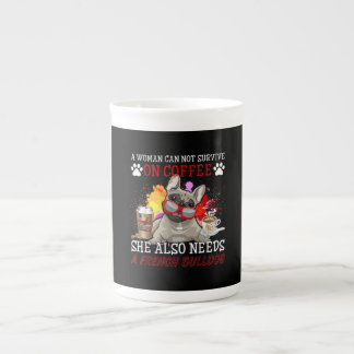 Coffee And Dog Coffee And French Bulldog Gifts Bone China Mug