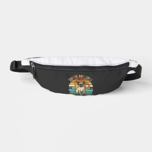 Coffee and Dogs Retro Pug Lover Fanny Pack