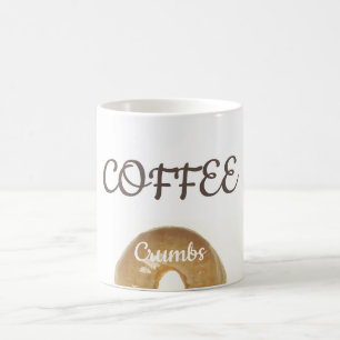 Coffee and doughnut coffee crumbs funny mug