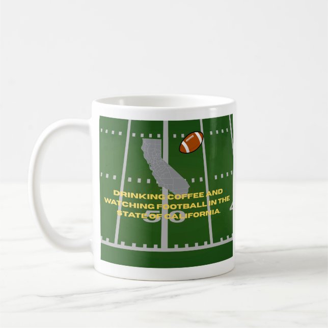 Coffee and Football in California  Coffee Mug (Left)