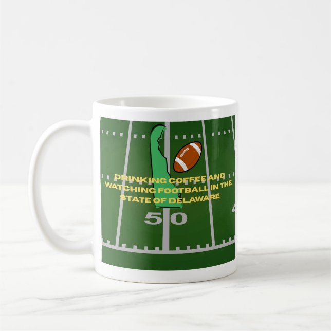 Coffee and Football in Delaware  Coffee Mug (Left)