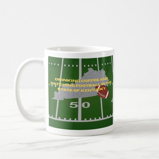 Coffee and Football in Kentucky  Coffee Mug (Left)