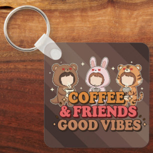 Coffee and Friends Keychain