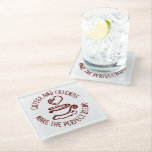 Coffee and Friends, Make the Perfect Blend Glass Coaster<br><div class="desc">All You Need Is Love And Coffee is a simple, elegant and modern illustration and addresses those in love with coffee. It can been used to create a unique gift to keep or give. This is a beautiful design that fits anytime. Great gift for your favourite barista, coffee worker, coffee...</div>