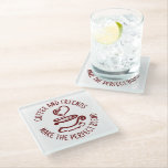 Coffee and Friends, Make the Perfect Blend Glass Coaster<br><div class="desc">All You Need Is Love And Coffee is a simple, elegant and modern illustration and addresses those in love with coffee. It can been used to create a unique gift to keep or give. This is a beautiful design that fits anytime. Great gift for your favourite barista, coffee worker, coffee...</div>